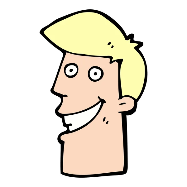 Cartoon Grijnzende man — Stockvector