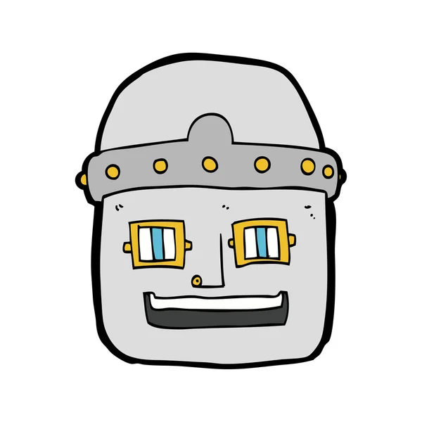 Cartoon robot head — Stock Vector