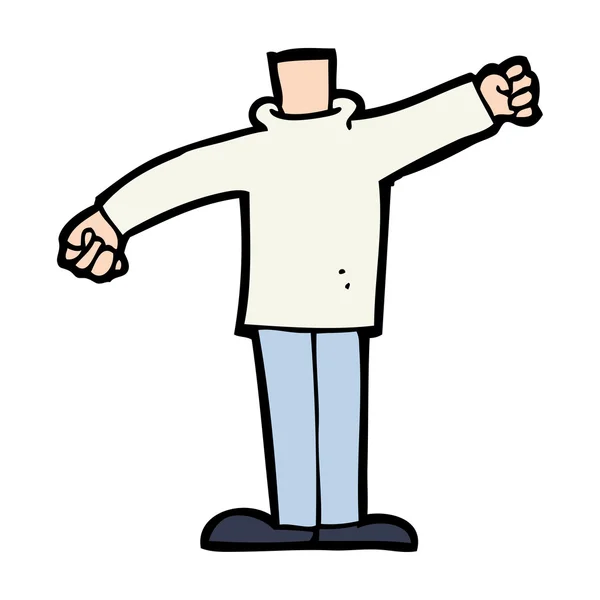 Tecknad kropp viftande armar (blanda och matcha karikatyrerna eller lägga till egna phot — Stock vektor