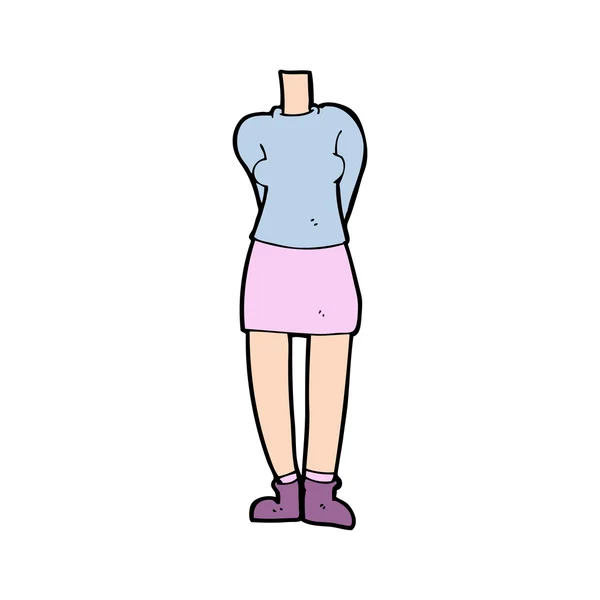 Cartoon vrouwelijk lichaam — Stockvector
