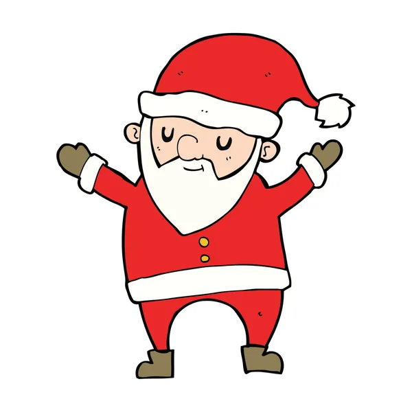 Dibujos animados bailando santa — Vector de stock