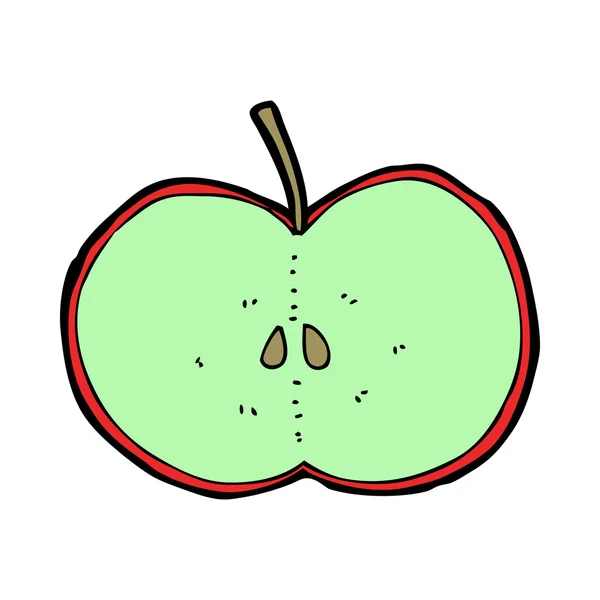 Cartoon gesneden apple — Stockvector