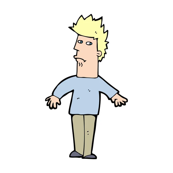 Cartoon bezorgd man — Stockvector