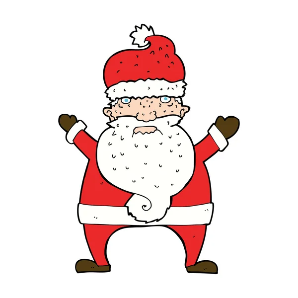 Cartoon ugly santa claus — Stock Vector