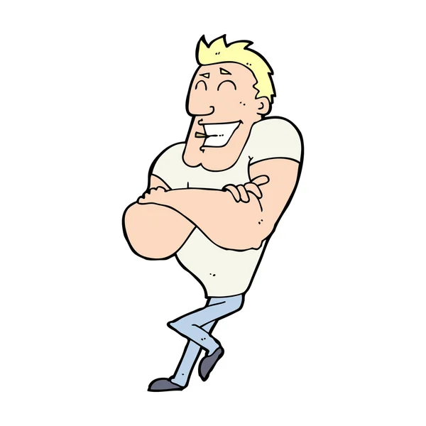 Cartoon Muskelmän guy — Stock vektor