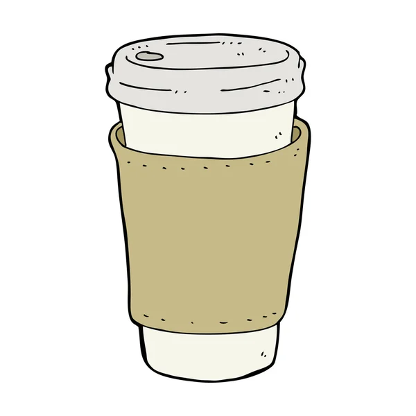 Taza de café de dibujos animados — Vector de stock