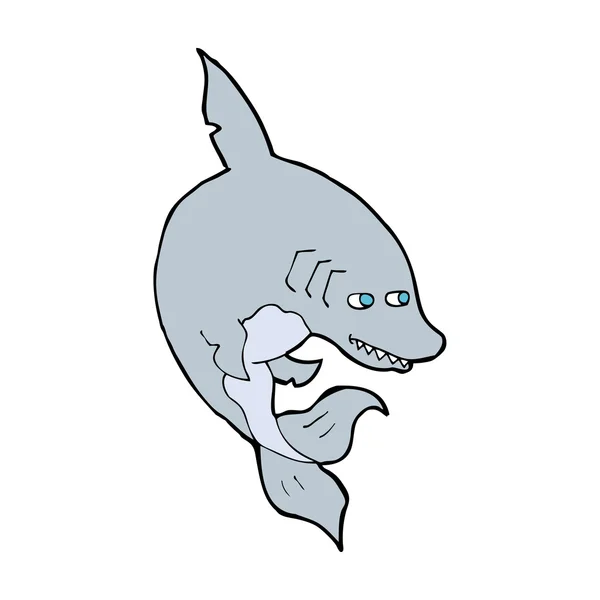 Funny cartoon shark — Stock Vector