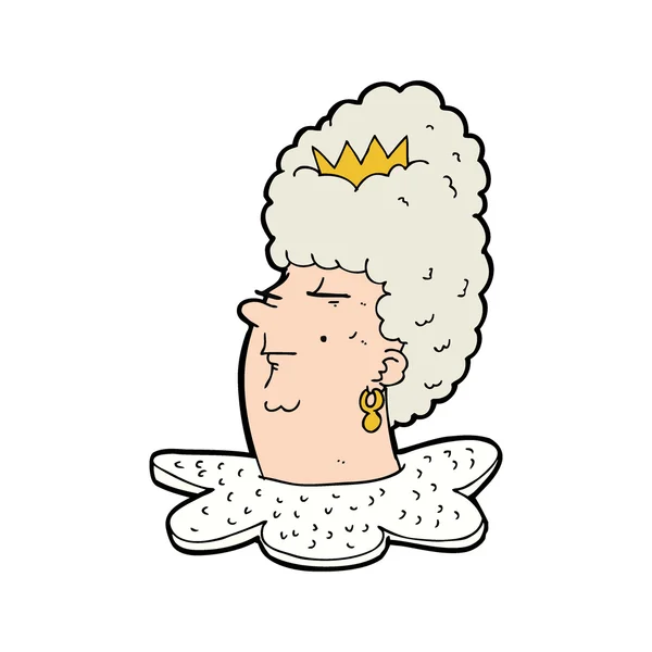 Cartoon queen's head — Stock Vector