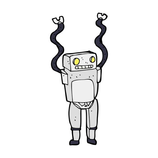 Dibujos animados divertido robot — Vector de stock