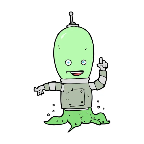 Homem dos desenhos animados alienígena —  Vetores de Stock