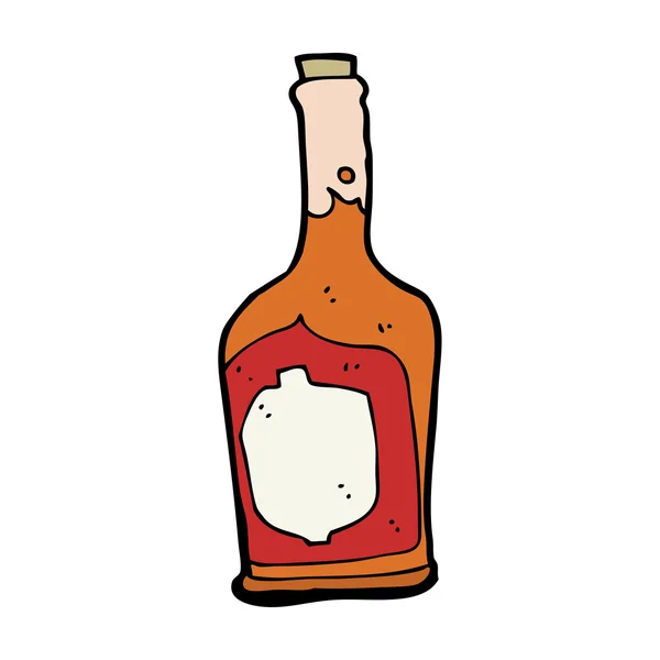 Cartoon bottle of rum — Stock Vector