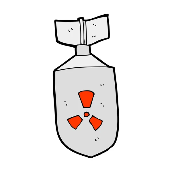Cartoon nucleaire bom — Stockvector