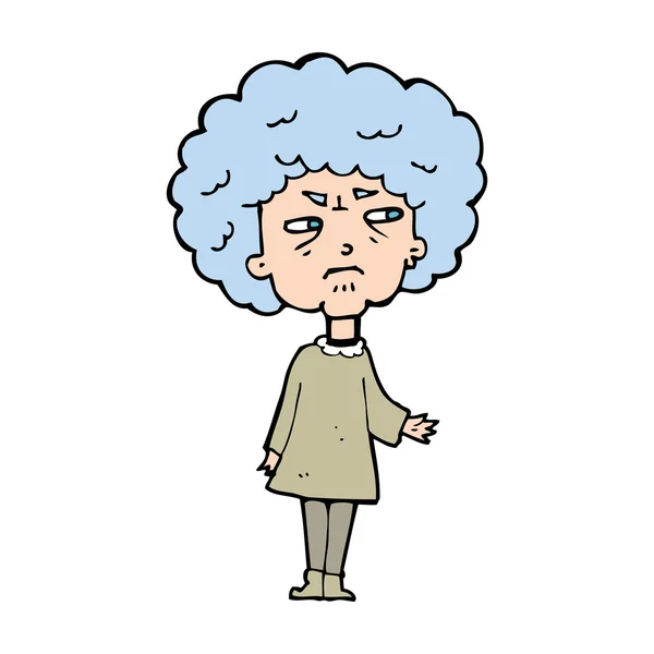 Cartoon old lady — Stock Vector