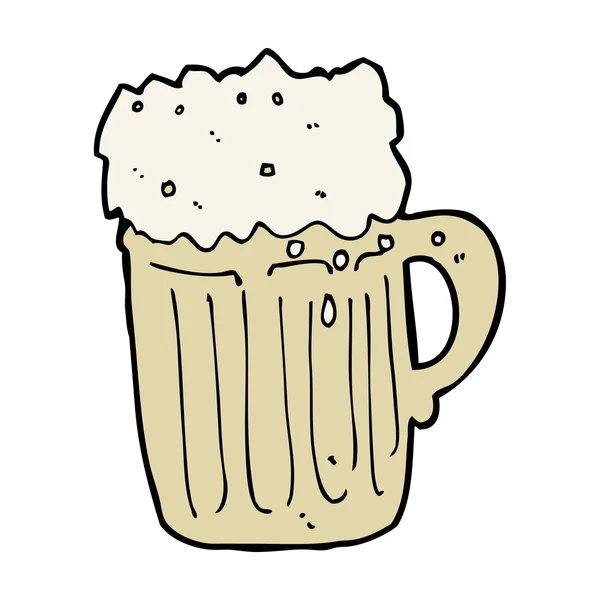 Taza de dibujos animados de cerveza — Archivo Imágenes Vectoriales