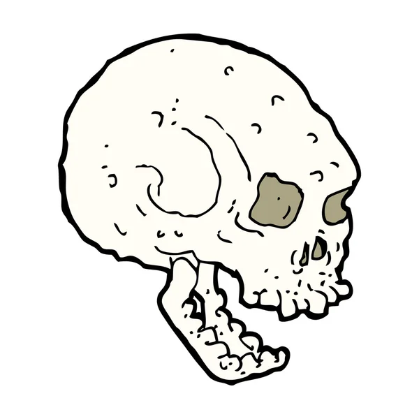 Calavera espeluznante de dibujos animados — Archivo Imágenes Vectoriales