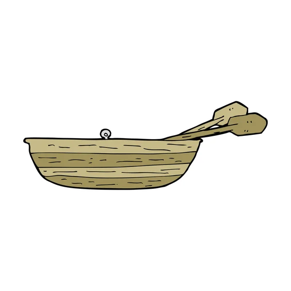 Cartoon rowing boat — Stock Vector
