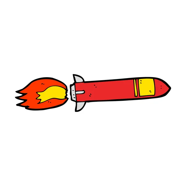 Missile de bande dessinée — Image vectorielle