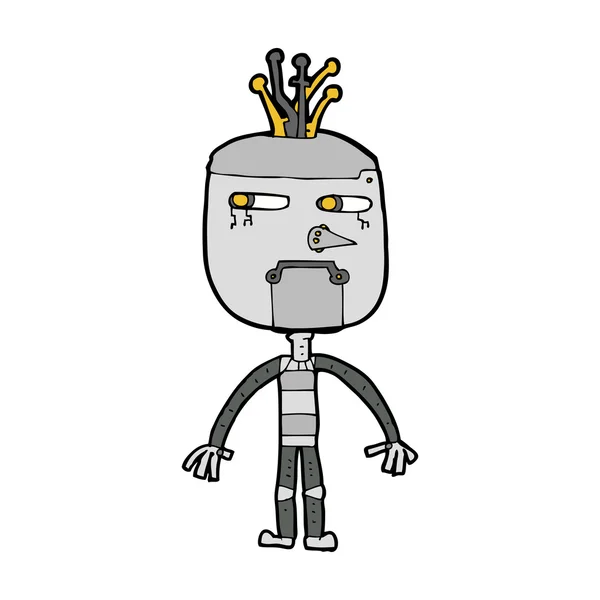 Robot de dessin animé drôle — Image vectorielle