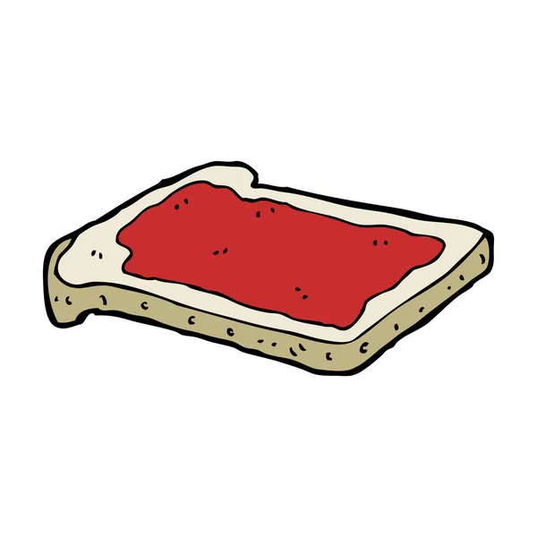 토스트 위의 만화 잼 — 스톡 벡터