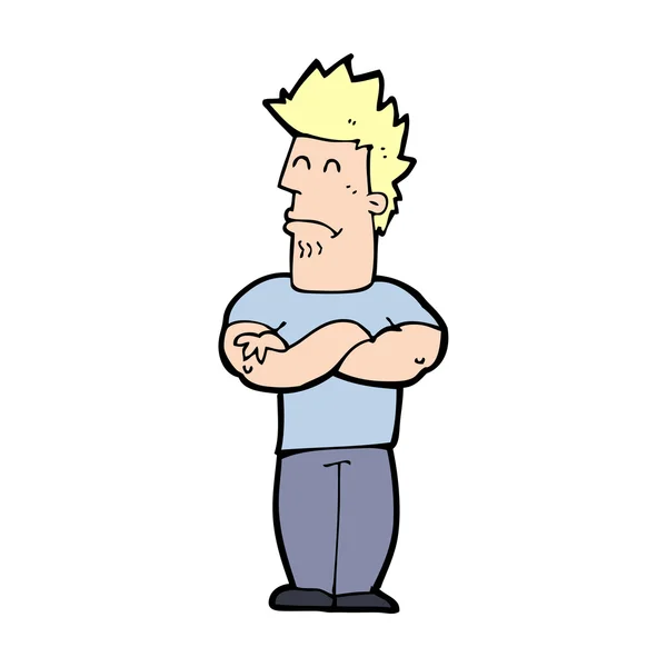 Cartoon mokkend man — Stockvector