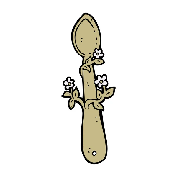 Карикатурная деревянная ложка — стоковый вектор