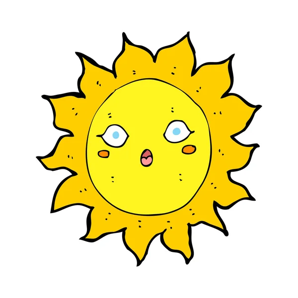 Dibujos animados sol — Vector de stock