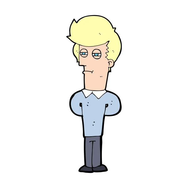 Cartoon utsliten man — Stock vektor