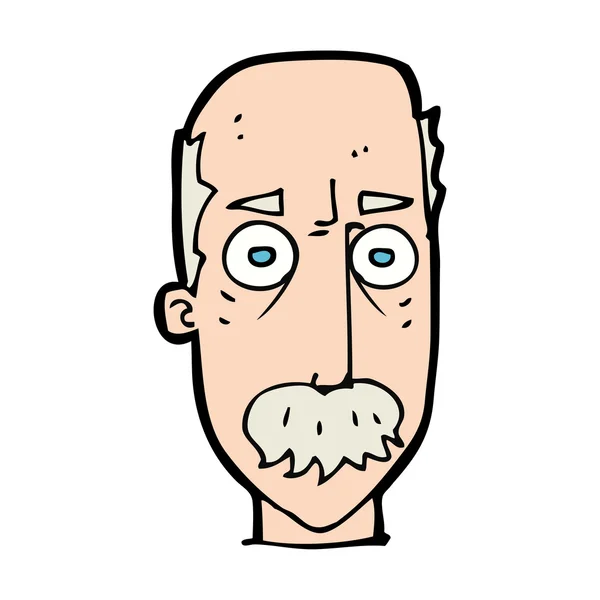 Καρτούν άνθρωπος με μουστάκι — Διανυσματικό Αρχείο