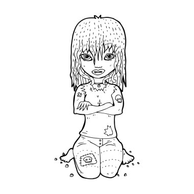 karikatür vampir kız