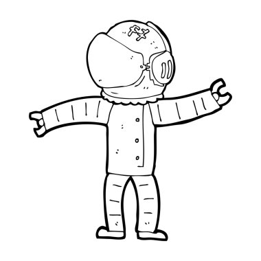 karikatür astronot