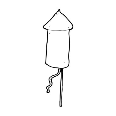 karikatür havai fişek roket