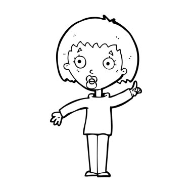 Çizgi filmdeki kadın ne demek istediğini anlatıyor.