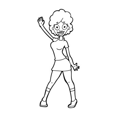 çizgi film kadın dans