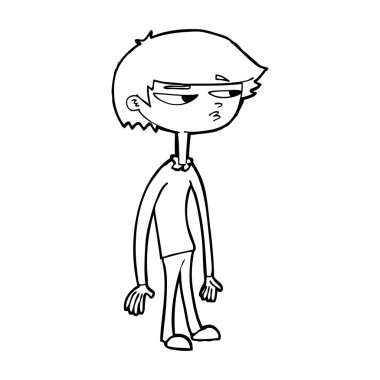 karikatür şüpheli erkek