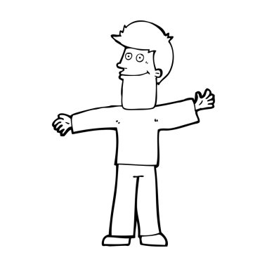 mutlu bir adam çizgi film