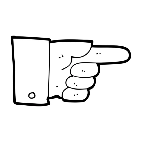 Γελοιογραφία χέρι δείχνοντας — Διανυσματικό Αρχείο