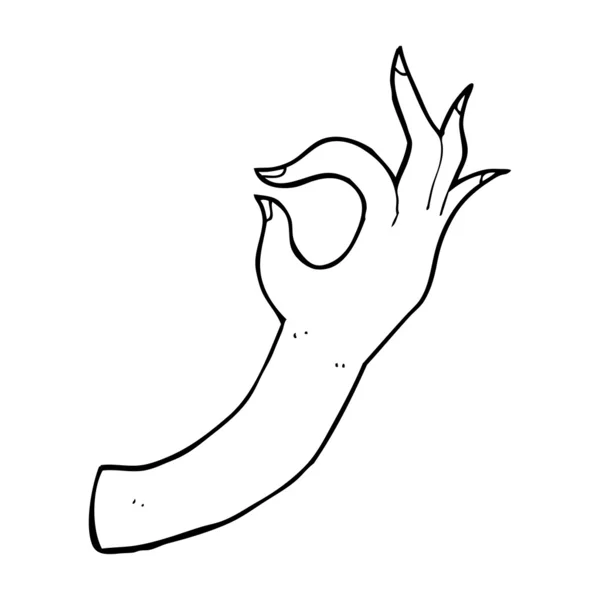Σύμβολο χέρι κινουμένων σχεδίων — Διανυσματικό Αρχείο