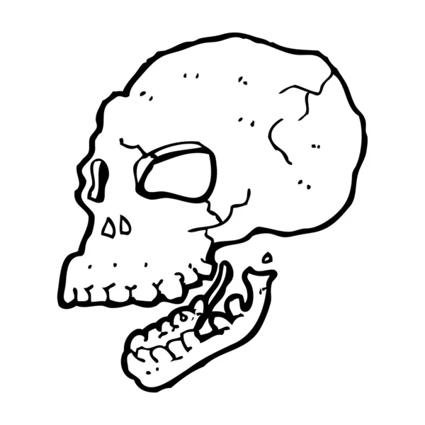 Calavera espeluznante de dibujos animados — Vector de stock