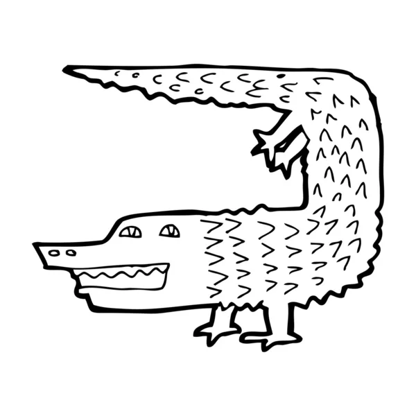 Crocodile de bande dessinée — Image vectorielle