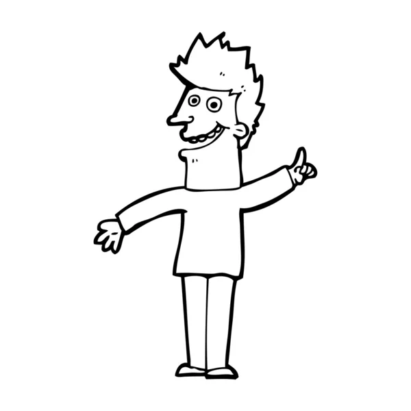 Cartone animato uomo felice — Vettoriale Stock
