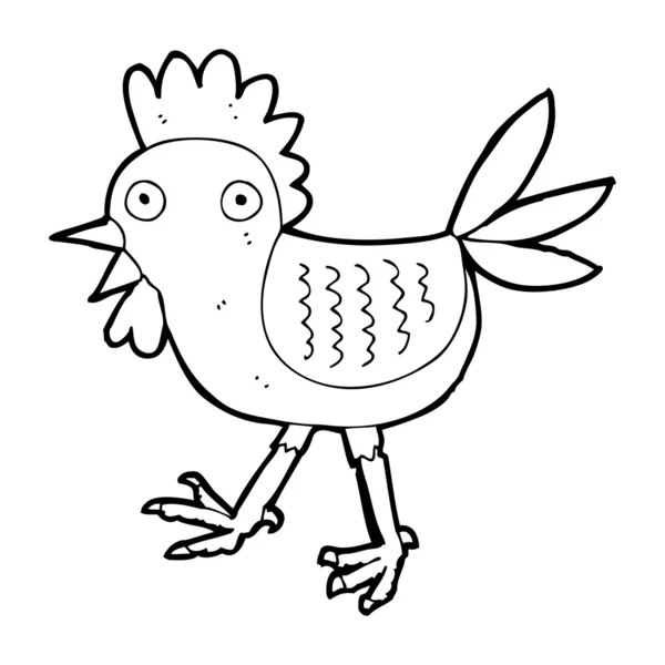 Drôle de poulet dessin animé — Image vectorielle