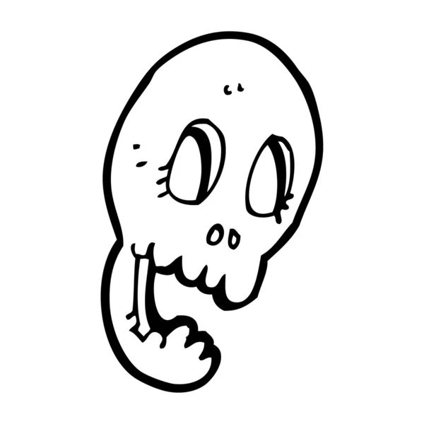 Drôle de crâne de dessin animé — Image vectorielle