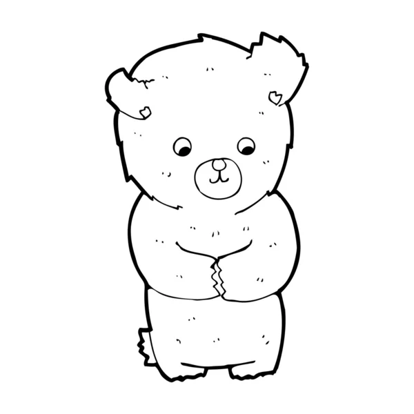 Söt tecknad teddybjörn — Stock vektor