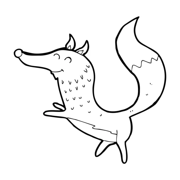 Cartoon gelukkig wolf — Stockvector