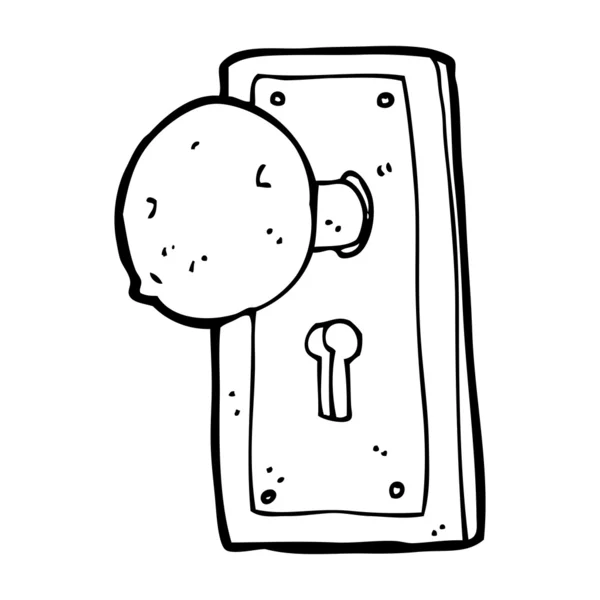 Desenho animado velho maçaneta da porta —  Vetores de Stock