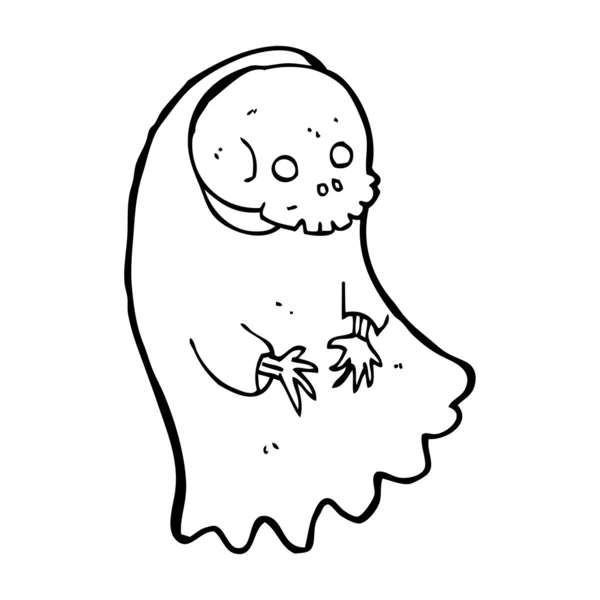 Ghoul assustador dos desenhos animados — Vetor de Stock