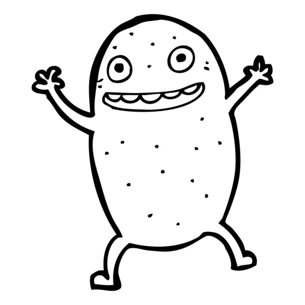 Cartoon happy potato — Stock Vector