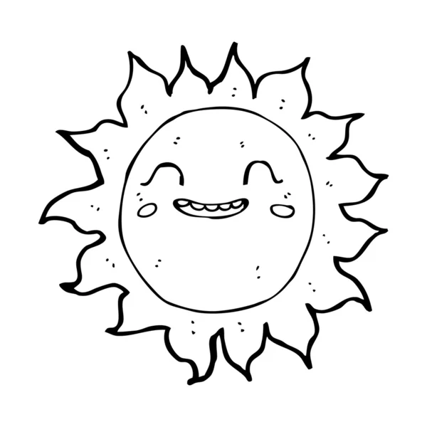 Dibujos animados sol feliz — Vector de stock