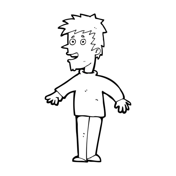 Cartoon gelukkige jongen — Stockvector