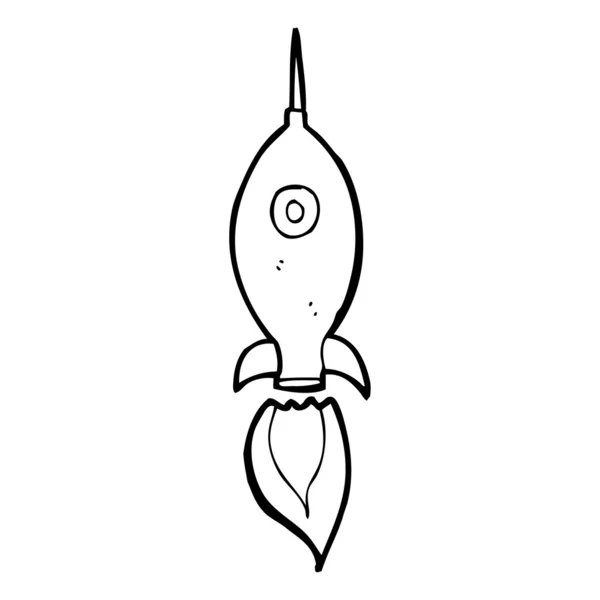 Kreslený kosmická raketa — Stockový vektor